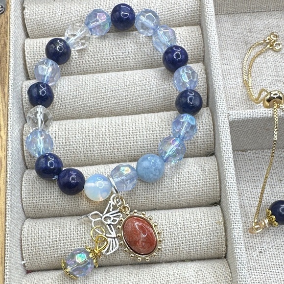 Alquimia Blue and Gold Charm Bracelet - Picture 1 of 6